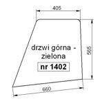 szyba CASE CS 68 75 - drzwi górna (1402)