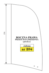 szyba minikoparka JCB - boczna prawa przesuwna 827/80364 (3656)