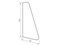 szyba koparko-ładowarka CAT - tylna narożna 9R-5516 (1201)