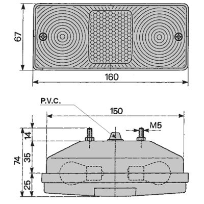 lampa tylna Merlo Cobo 032993, 035578
