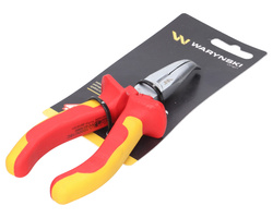Szczypce izolowane wydłużone wygięte 160 mm VDE Waryński