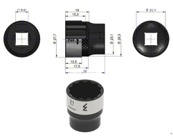 Nasadka dwunastokątna 3/8" 21 mm Waryński
