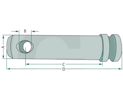 Sworzeń łącznika górnego 110mm fi 19mm