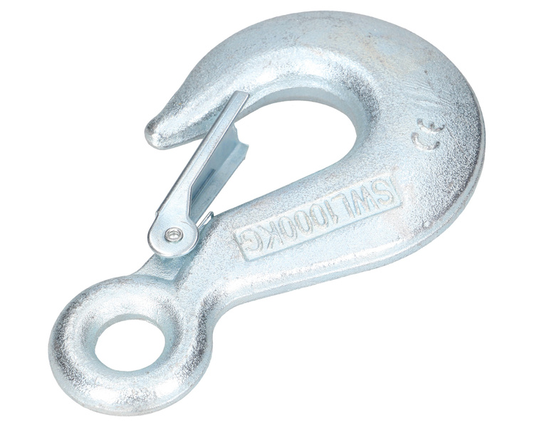 Hak oczkowy z uchem 34mm z zabezpieczeniem 1000kg