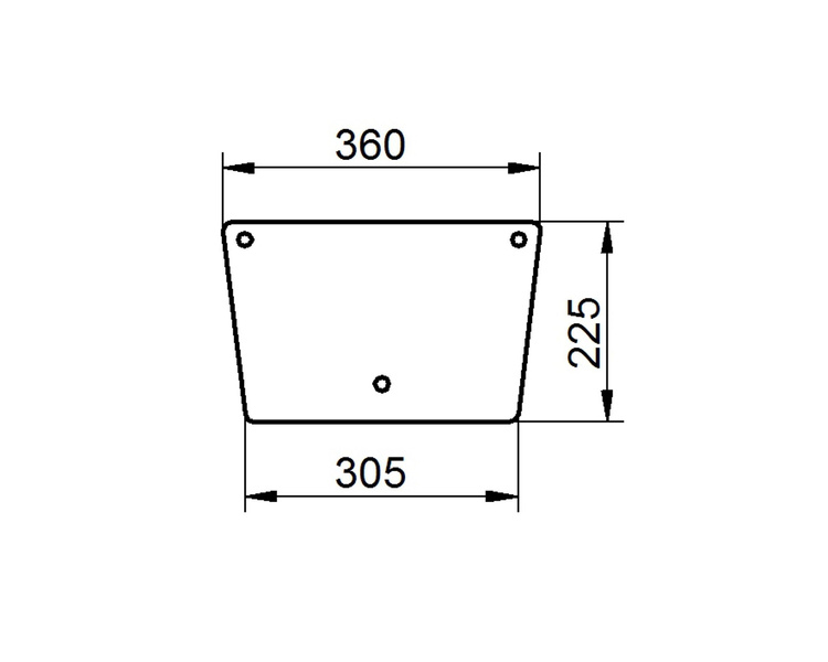 szyba do ciągnika Deutz-Fahr - tylna dolna 626801 (2357)