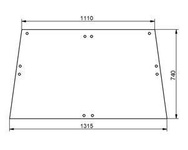 szyba do ciągnika Deutz-Fahr - przednia 520593 (1719)