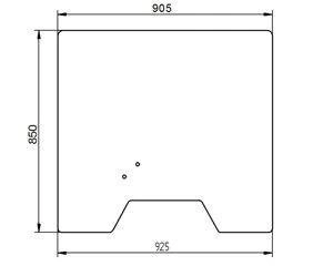 szyba do ciągnika Deutz-Fahr, Lamborghini, Same - przednia 0.010.7720.0 (1169)