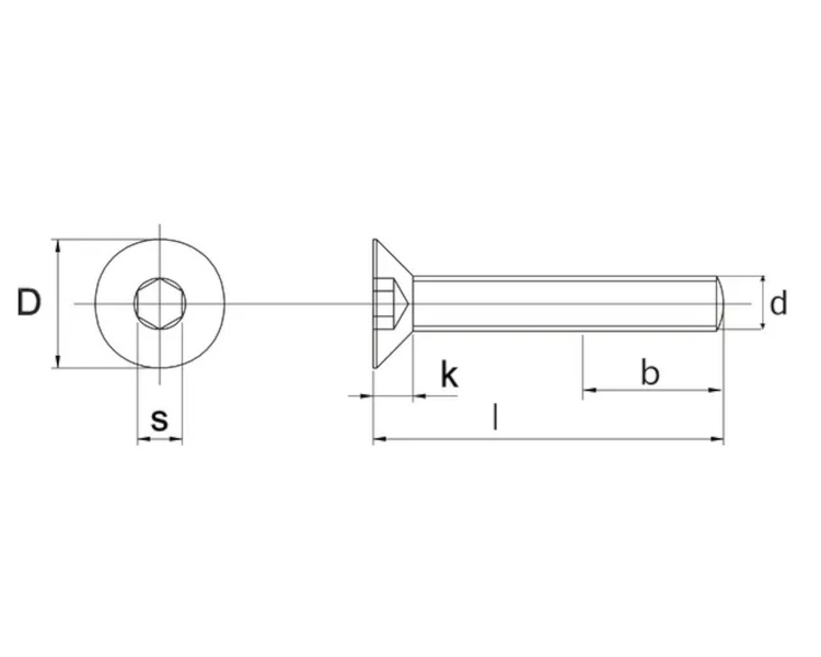 Śruba imbusowa M12x35 stożkowa 10.9