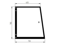 szyba do ciągnika Kubota - boczna lewa 3F88053520