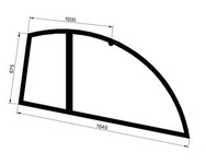 szyba do ładowarki Haulotte - boczna prawa 2326010160