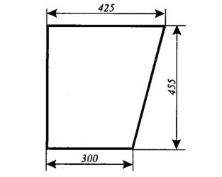szyba do ciągnika MF-255 kabina Sokółka - drzwi dolna (lewa, prawa) (118)