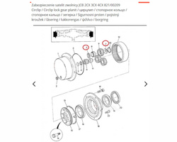 zabezpieczenie satelity zwolnicy JCB 821/00209