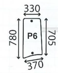 szyba do ciągnika John Deere - boczna ER047752 (4346)