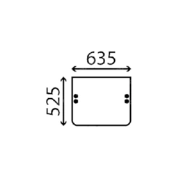 szyba Yanmar - przednia dolna 115935 (3591)