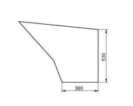 szyba do ciągnika Deutz-Fahr - drzwi dolna 04339842 (1526)