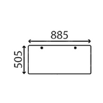 szyba do ciągnika Fendt - tylna dolna G816810050060