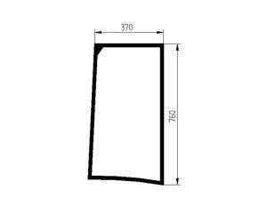 szyba do ciągnika Same - boczna prawa 0.015.0307.0 (4699)