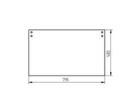 szyba minikoparka Volvo - przednia dolna otwory 4cm 15018109 (2832)