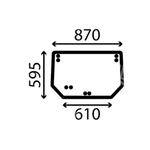 szyba New Holland TD5, Case Farmall A - tylna Numer porównawczy 84396387 (2528)