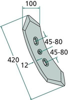dłuto redlicy agregatu Kockerling 506033 proste 420mm