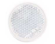 Odblask okrągły ze śrubą, biały 85 mm