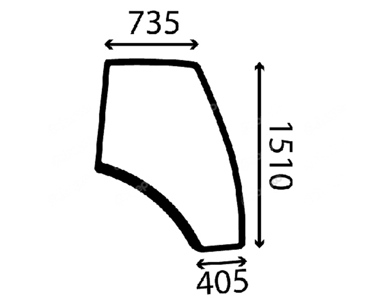 szyba do ciągnika Deutz-Fahr - drzwi prawe stałe 0.015.9731.0/10