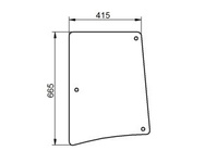 szyba do ciągnika John Deere - boczna ER047311 (1312)