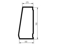 szyba Kubota STV32, STV36, STV40 - boczna prawa 0069545769 (4086)