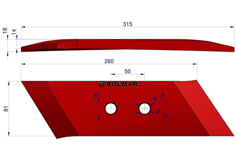 Dłuto lewe Pottinger 930211250 Vulcan 