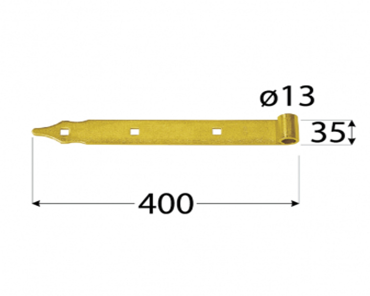 Zawias pasowy 400x35x4,0 bramy furtki drzwi domax
