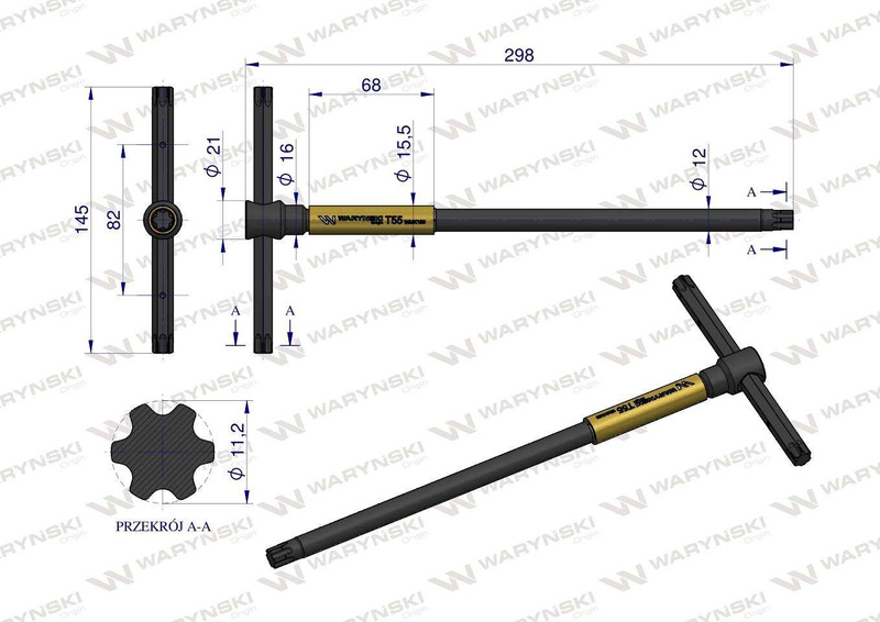 Klucz T ze spinnerem TORX T55 Waryński