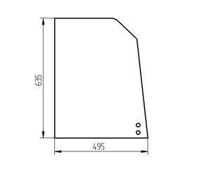 szyba Volvo - boczna prawa przednia 7418290 (2968)