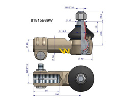 Przegub kierowniczy FORD 3/4" 81816030 WARYŃSKI