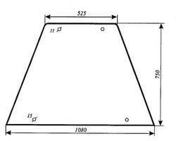 szyba do ciągnika Zetor - boczna 70117943 (359)