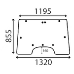 szyba do ciągnika John Deere - przednia otwierana CE16402