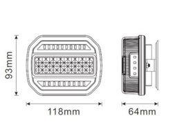 Lampy tylne bezprzewodowe CAN BUS 4 funkcje z dynamicznym kierunkiem