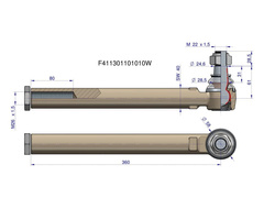 Przegub kierowniczy prawy/lewy 360mm F411301101010 FENDT WARYŃSKI