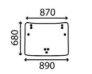 szyba do ciągnika Deutz-Fahr DX 3000 - przednia 0200047584