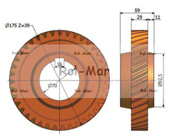 Koło stałego zazębienia Z-39 88121094 C-385 oryginał Ursus