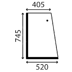 szyba Yanmar - drzwi górna prawa 172527-67270