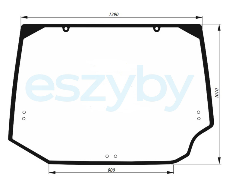 szyba CASE Magnum 225 250 280 310 335 - tylna (1255)