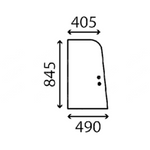 szyba Yanmar - boczna przednia górna przesuwana prawa 113106 (4255)