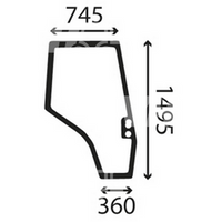 szyba MF serie 4200 4300 - drzwi prawe bezbarwna 3804658M1 (2292)