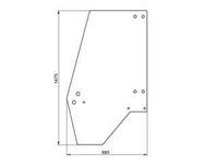 szyba JCB - drzwi lewe 9 otworów 827/60101 (2492)