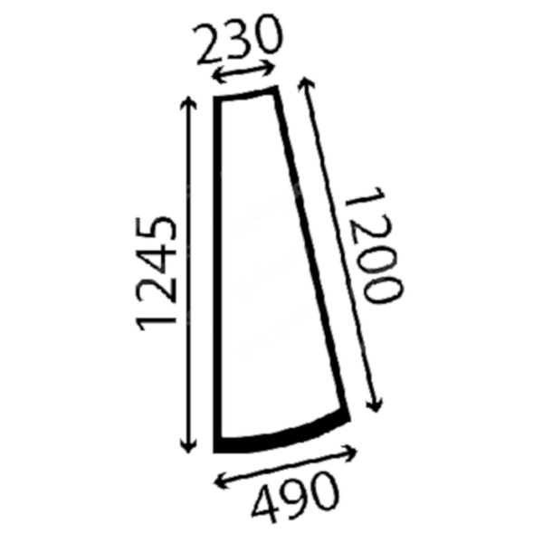 szyba JCB - narożna prawa 827/20341 (3063)