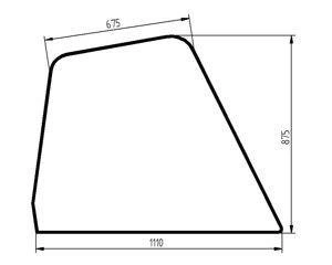 szyba ładowarka teleskopowa JCB - boczna prawa 827/30421 (5267)