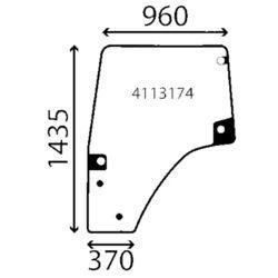 szyba Claas Atos - drzwi lewe 0011561110 (4543)