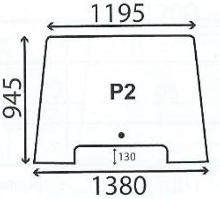 szyba Case seria 44 i 45 - przednia z wycięciem (2576)