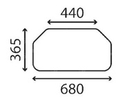 szyba Bobcat - tylna 6729730 (4360)