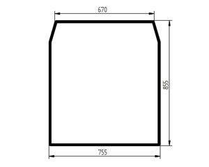 szyba ładowarka teleskopowa JCB - przednia 827/80112 (3628)